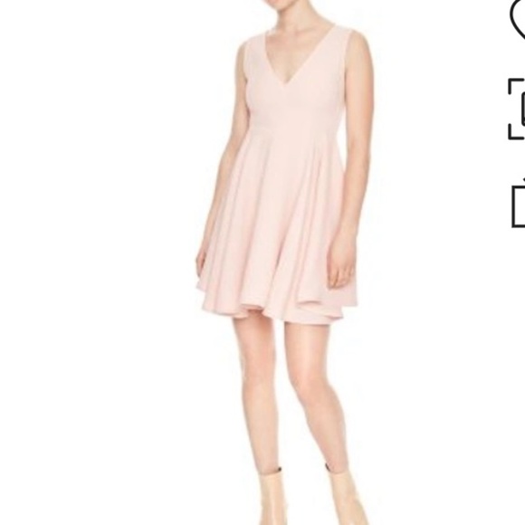 Sandro fit and flare mini dress crepey skater dress sleeveless extra small pink - Picture 1 of 11